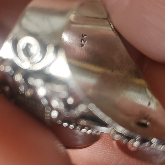 New Mahogany Obsidian & White Topaz 925 Silver Carved Elephant Statement Ring. - Picture 12 of 12